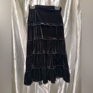 Portaqui velvet midi skirt
